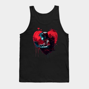 Valentines Day Boys Kids Son V Is For Video Games Gamer Tank Top